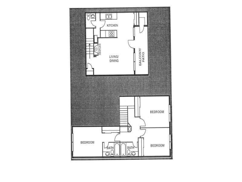 3x2.5-TH Floorplan