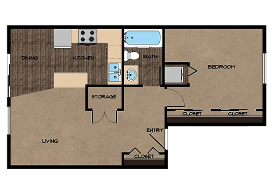 Floorplan for Peaks at Los Ranchos Apartments