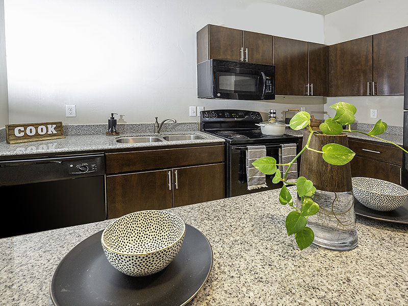 Fully Equipped Kitchen | Lotus Apartments in Salt Lake City, UT
