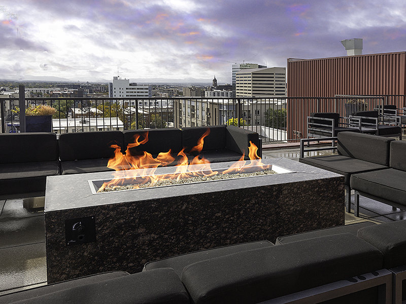Outdoor Fire Lounge | Lotus Apartments