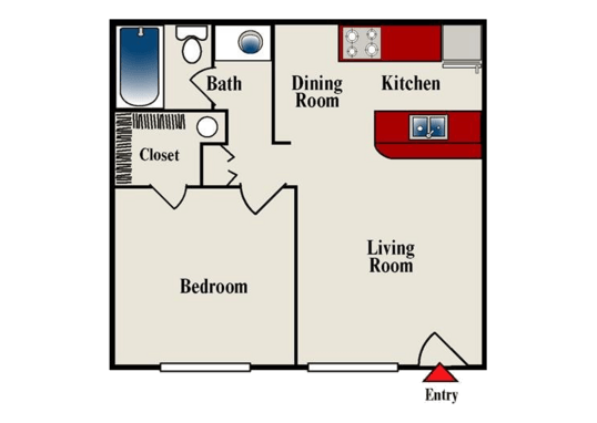 Floorplan for Omnia on 8th Apartments