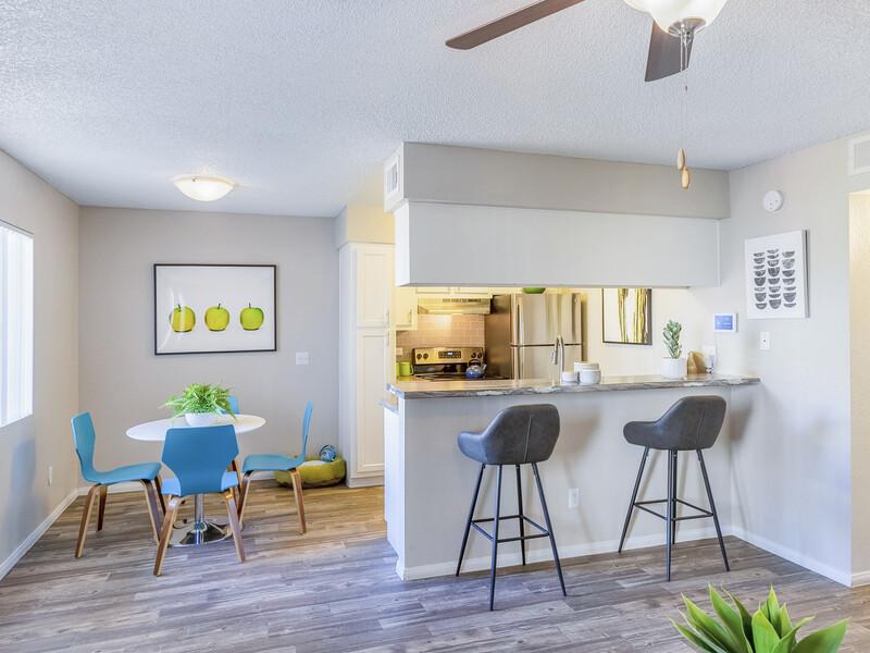 Kitchen and Dining Room | Emerson Square Apartments in Tempe, AZ
