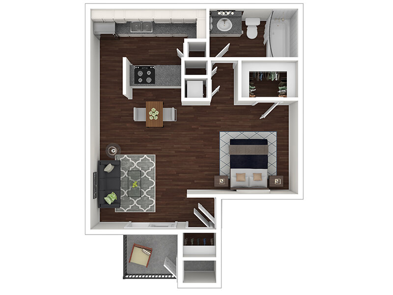 Candlestick Lane Apartments Floor Plan Studio