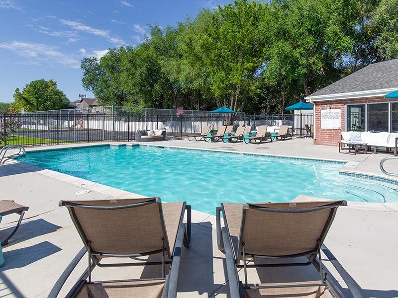 Poolside Seating | Candlestick Lane Apts in Salt Lake City, UT