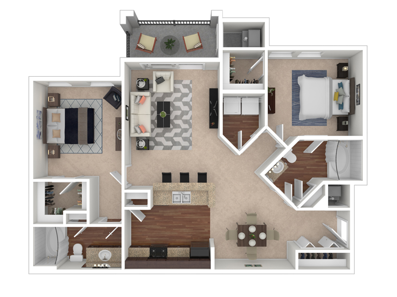 The Park at Southwood Apartments Floor Plan The Hawthorne
