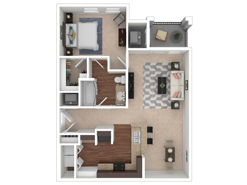 The Park at Southwood Apartments Floor Plan The Redbud