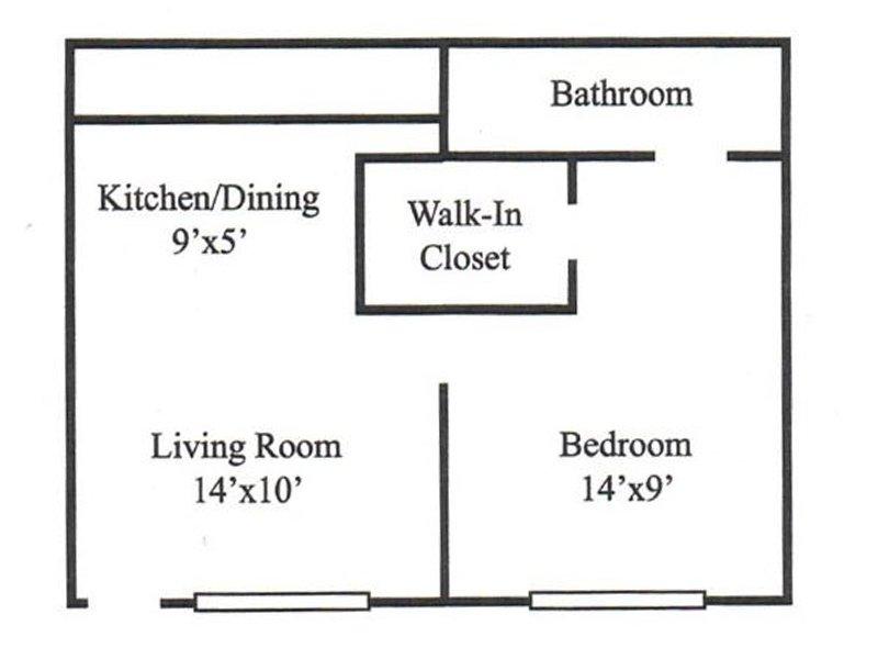 Lodge2765 Apartments Floor Plan 1 Bedroom