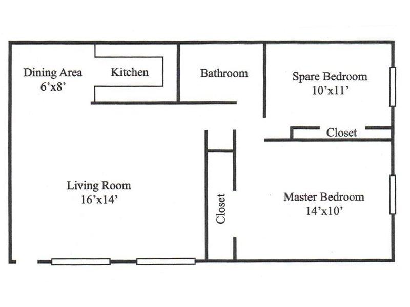 Lodge2765 Apartments Floor Plan 2 Bedroom