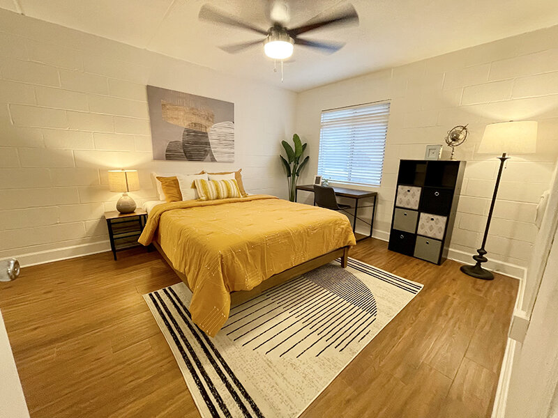 Bedroom with Ceiling Fan | The Edge @ 401