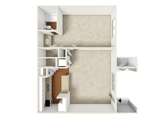 Floorplan for Crestview at Cordova Apartments