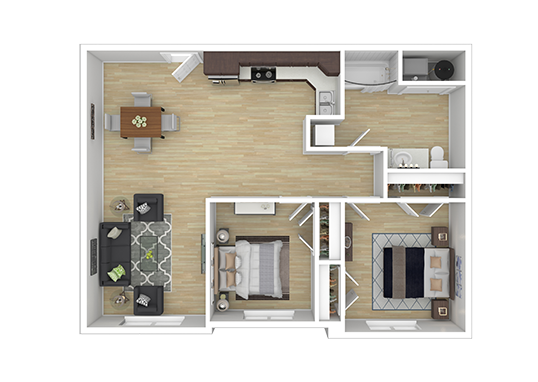 Floorplan for Ogden Flats Apartments