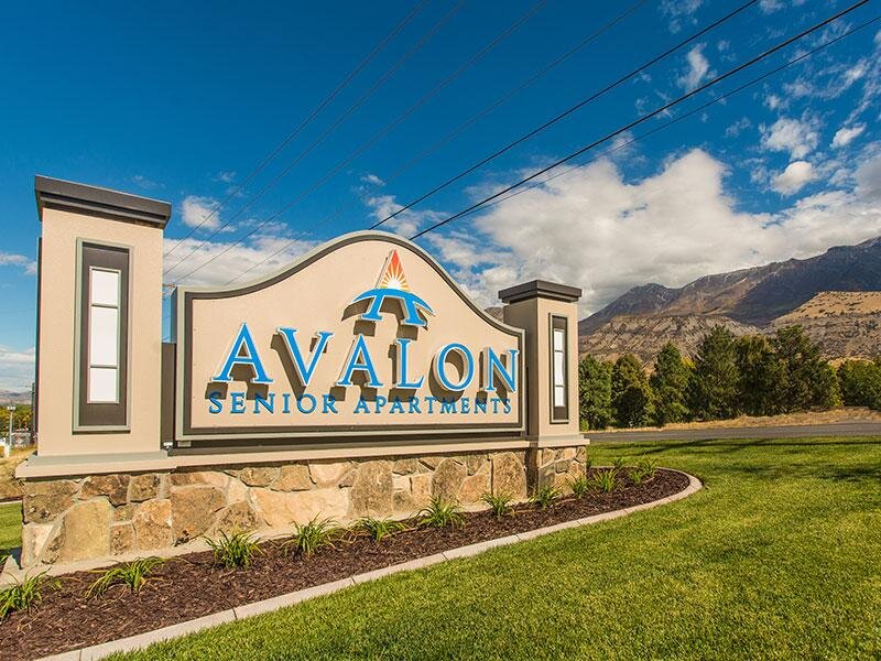 Monument Sign | Avalon Senior Apartments in Lindon, UT