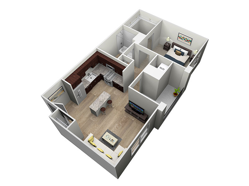 1x1-680 Floorplan at Portola Centennial Hills