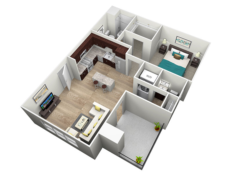 1x1.5-883 Floorplan at Portola Centennial Hills