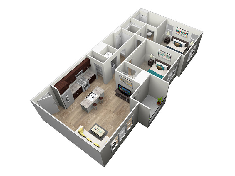2x2-915 Floorplan at Portola Centennial Hills