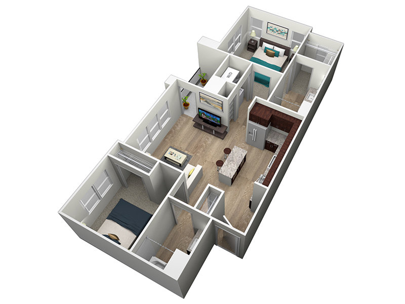 2x2-1023 Floorplan at Portola Centennial Hills