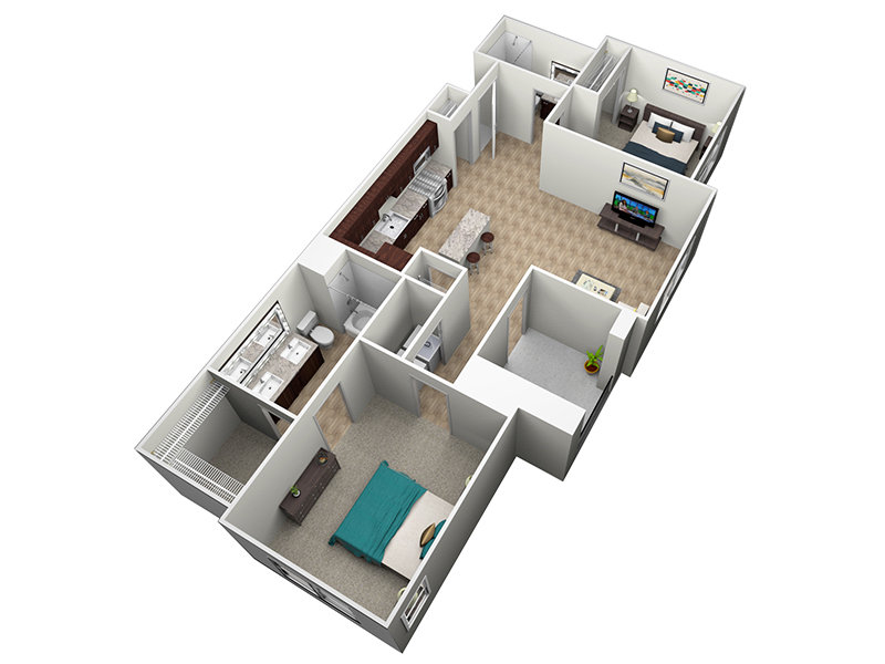 2x2-977 Floorplan at Portola Centennial Hills