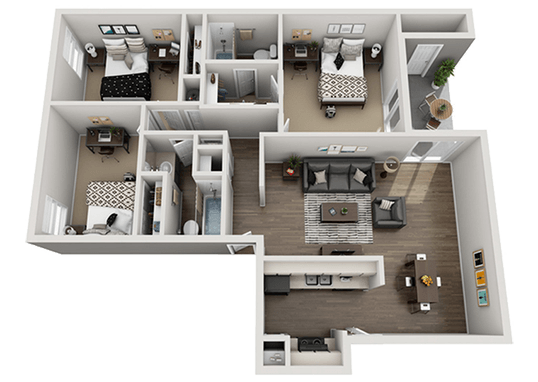 Floorplan for ACAS&Aacute; Ocala Apartments