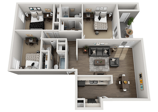 Floorplan for ACAS&Aacute; Ocala Apartments