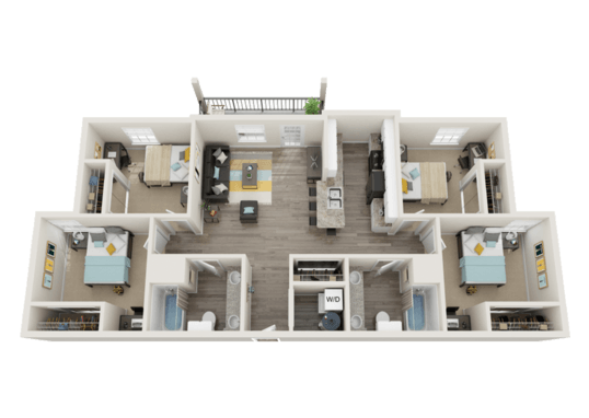 Floorplan for ACAS&Aacute; Bainbridge Apartments