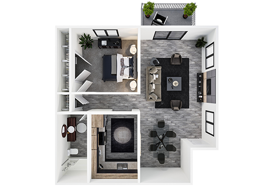 Floorplan for Apartments at Decker Lake Apartments
