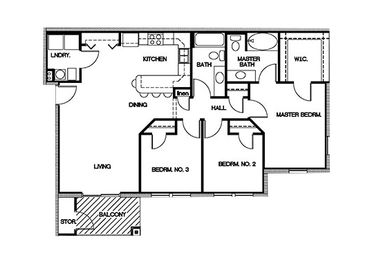 Floorplan for The Cove At Overlake Apartments