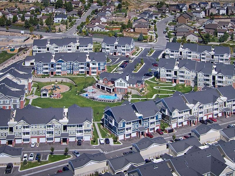 Drone Shot of Cresthaven Apartments Lehi, Utah