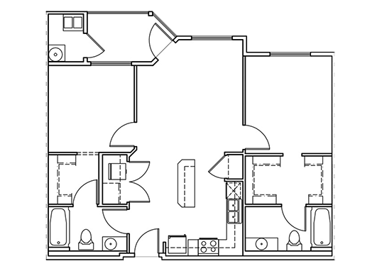 Floorplan for Cherry Hill Apartments