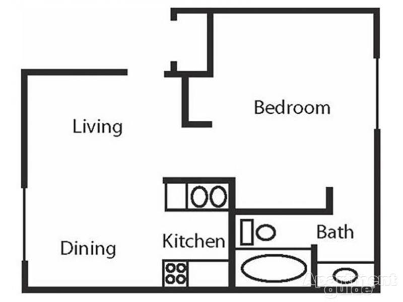 1 Bedroom 580 sqft