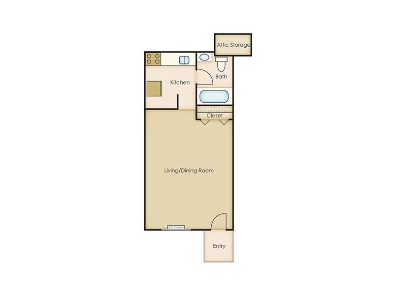 The Indigo Floorplan at Orlando Sky Apartments