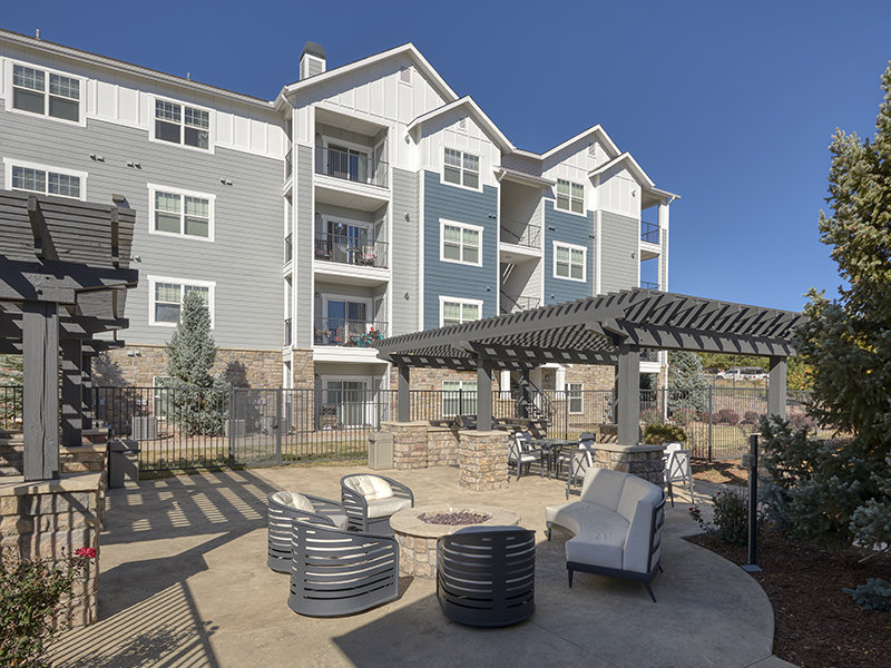 Outdoor Lounge | Peaks at Woodmen Apartments in Colorado Springs, CO