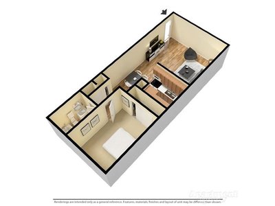 Sommerset 1x1 floor plan at The Perch on 52nd in Arvada, CO