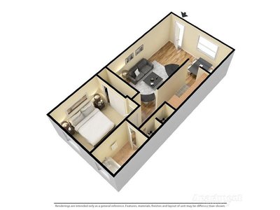 Sienna 1X1 floor plan at The Perch on 52nd in Arvada, CO