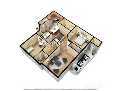 Solana 2x2 floor plan at The Perch on 52nd in Arvada, CO