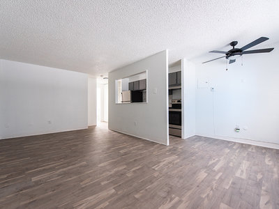 Living Room and Kitchen | The Perch on 52nd