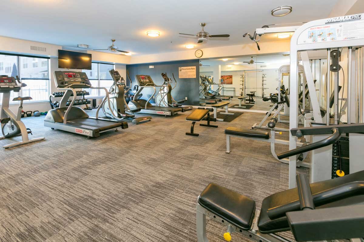 Fitness Center with Weights and Cardio Equipment | Lincoln Place