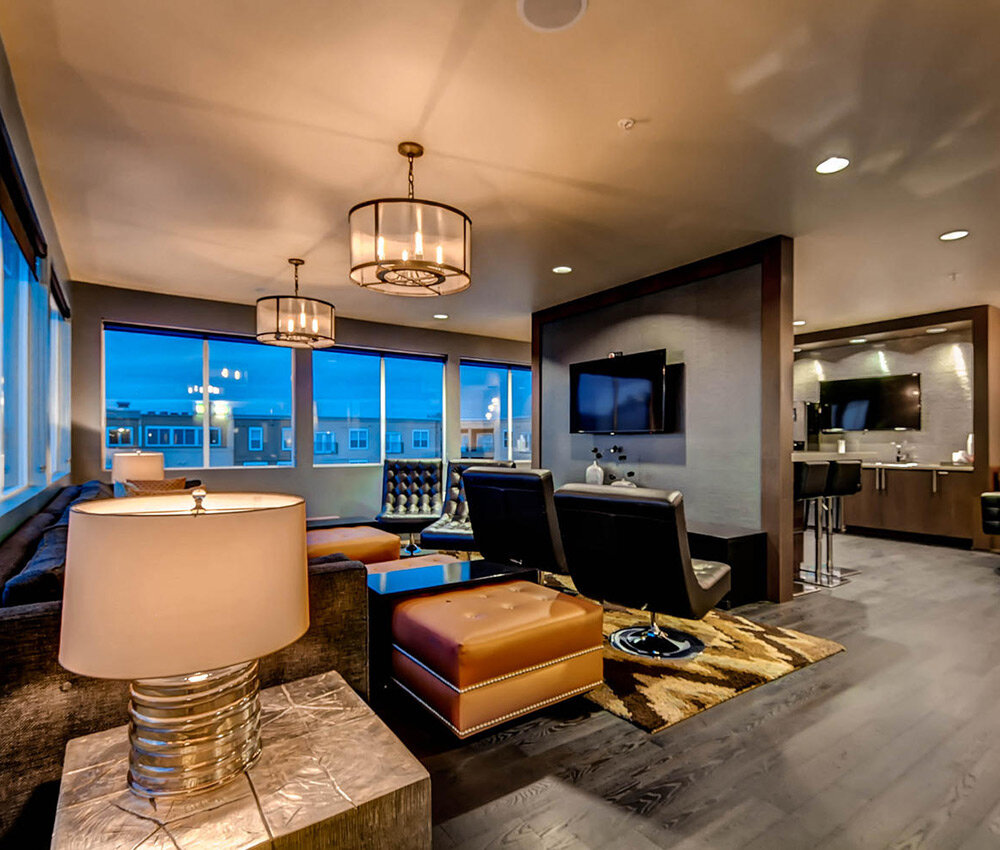 Resident Lounge with TV | Lincoln Place