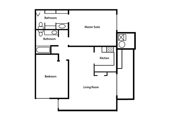Floorplan for Miller Estates Apartments