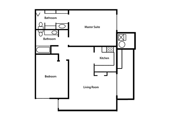 Floorplan for Miller Estates Apartments