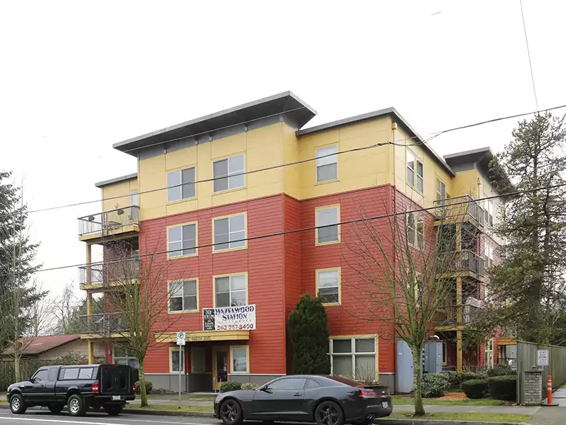 Apartment Exterior | Hazelwood Station Apartments in Portland, OR