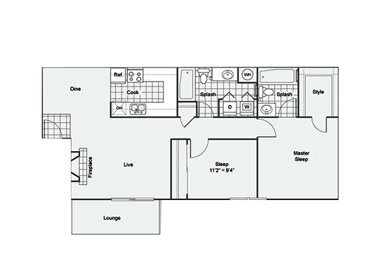 Floorplan for Ascend at Red Rocks Apartments