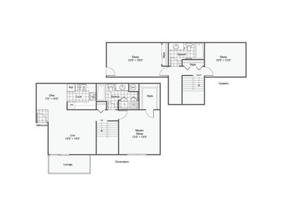 C1 floor plan at Ascend at Red Rocks in Lakewood, CO