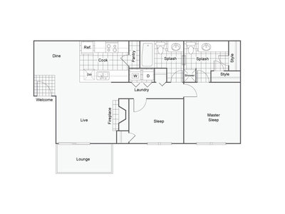 B1 floor plan at Ascend at Red Rocks in Lakewood, CO