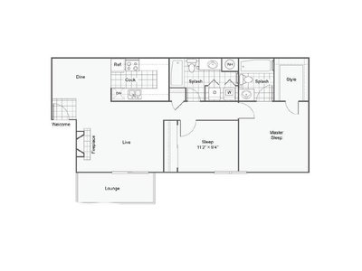 B2 floor plan at Ascend at Red Rocks in Lakewood, CO