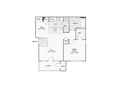 Highlands floor plan at Elevate at Red Rocks in Lakewood, CO