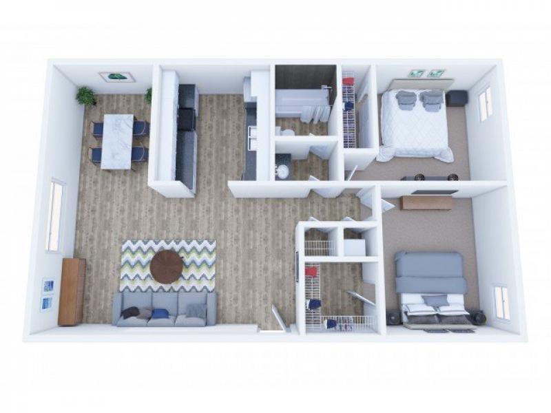 Lakeview Heights Apartments Floor Plan 2BR