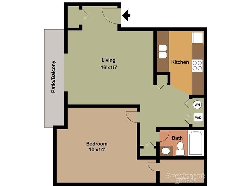 The Station Apartments Floor Plan 1x1