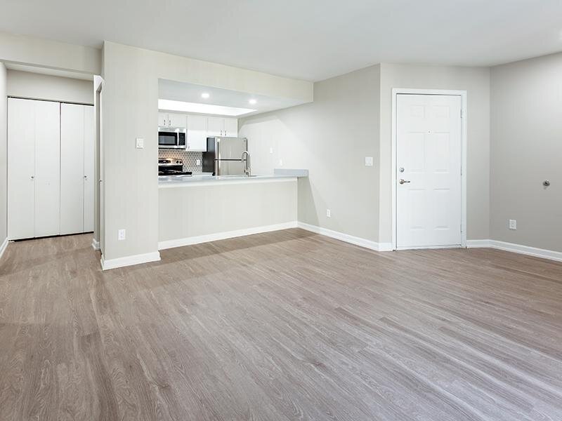 Front Room and Kitchen | The Station Apartments