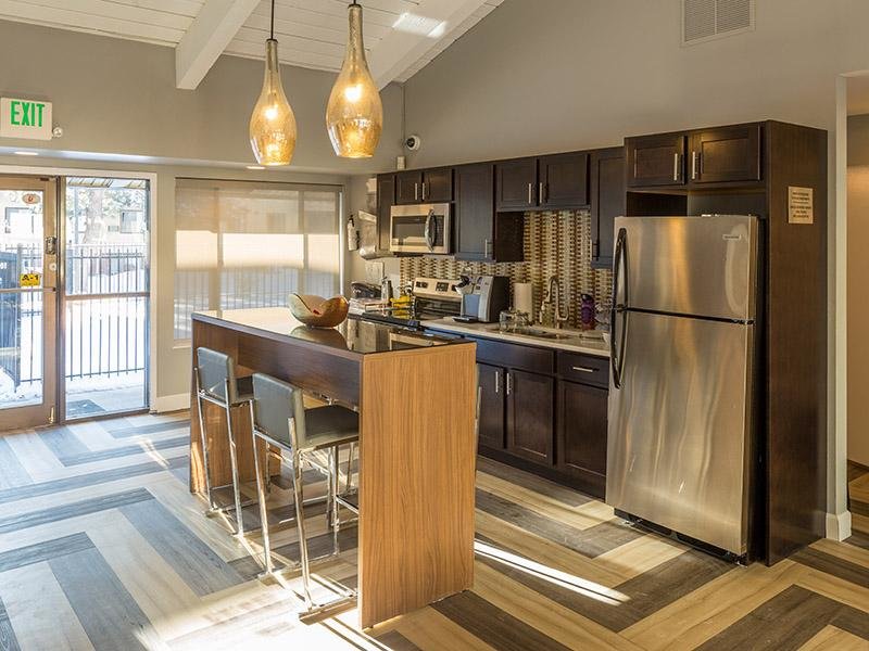 Community Clubhouse Kitchen | Odyssey Apartments