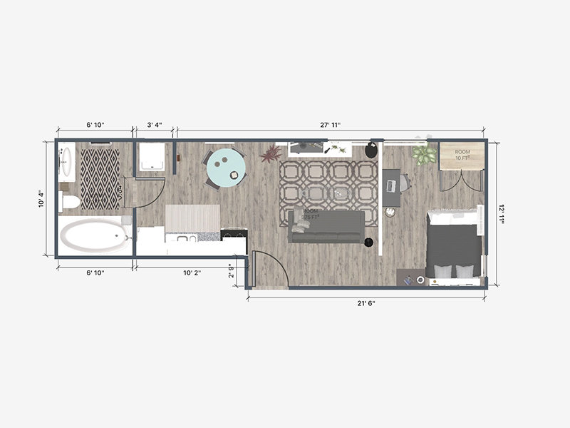 Riviera Apartments Floor Plan Studio